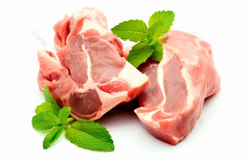 农副产品新鲜猪肉筒子骨白底图,高清,摄影图,摄影图片,图片大全,摄影图免费下载